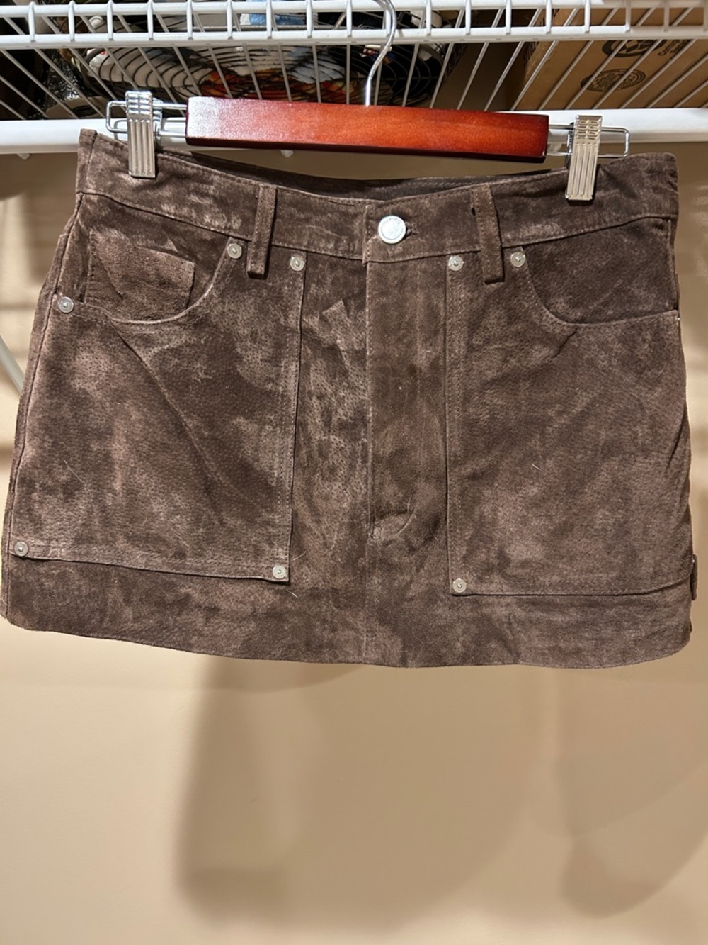 BlankNYC Brown Suede Mini Skirt